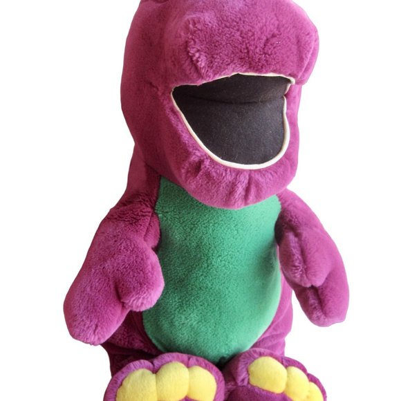 Vintage 90s Barney Plush Purple Dinosaur Stuffed Toy 18" - Picture 6 of 6